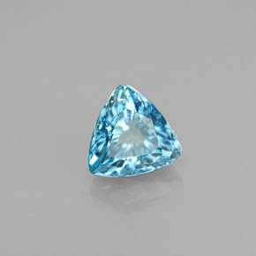 Circón azul natural de 1,61 ct, trillón, VVS-VS