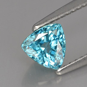 Circón azul natural de 1,20 ct, trillón, VVS-VS