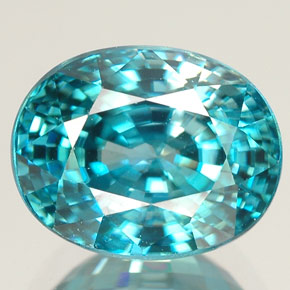 Circón azul natural de 5,80 ct, corte óvalo, VVS-VS