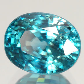 Circón azul natural de 5,80 ct, corte óvalo, VVS-VS