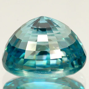 Circón azul natural de 5,80 ct, corte óvalo, VVS-VS