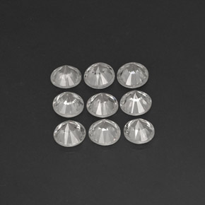 Gemas de circón blanco natural de  ct, corte redondo, VVS