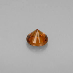 Circón naranja natural de 0,60 ct, corte redondo, VVS