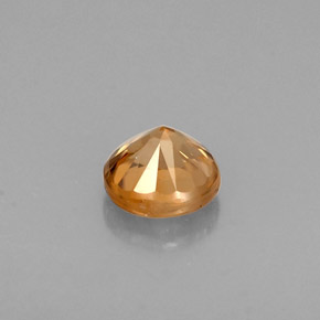 Circón naranja natural de 0,63 ct, corte redondo, VVS-VS