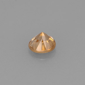 Circón naranja natural de 0,61 ct, corte redondo, VVS-VS