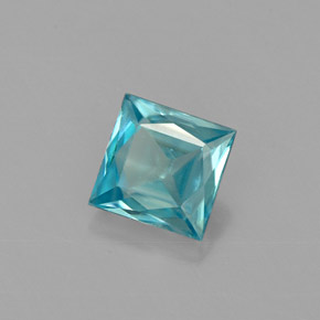 Circón Azul natural de 1.36 ct, Cuadrado, VS