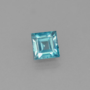 Circón azul natural de 1,26 ct, cuadrado, VS