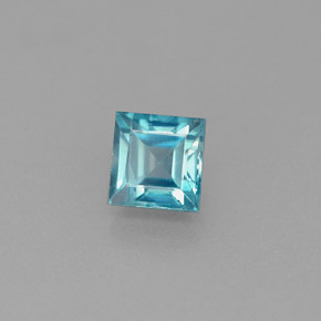 Circón azul natural de 1,26 ct, cuadrado, VS