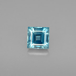 Circón azul natural de 1,03 ct, cuadrado, VVS-VS