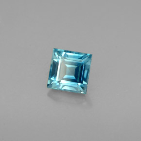 Circón azul natural de 1,03 ct, cuadrado, VVS-VS