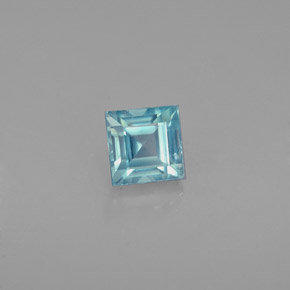 Circón azul natural de 0,84 ct, cuadrado, VVS-VS