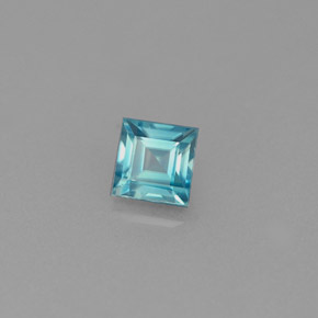 Circón azul natural de 0,73 ct, cuadrado, VS