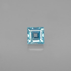 Circón azul natural de 0,76 ct, cuadrado, VVS-VS
