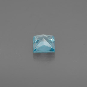 Circón azul natural de 0,38 ct, cuadrado, VS