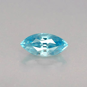 Circón azul natural de 0,72 ct, marquesa, VVS