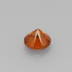 Circón naranja natural de 0,99 ct, corte redondo, VS