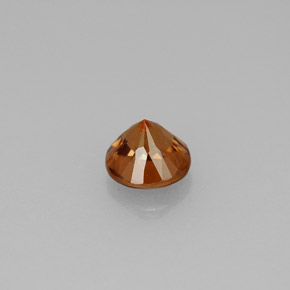 Circón naranja natural de 1,14 ct, corte redondo, VS
