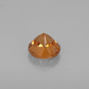 Circón naranja natural de 1,12 ct, corte redondo, VVS