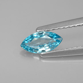 Circón azul natural de 0,53 ct, marquesa, VS