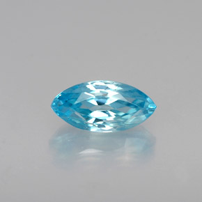 Circón azul natural de 0,68 ct, marquesa, VVS