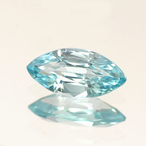 Circón azul natural de 0,50 ct, marquesa, VVS