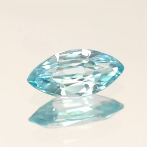 Circón azul natural de 0,50 ct, marquesa, VVS