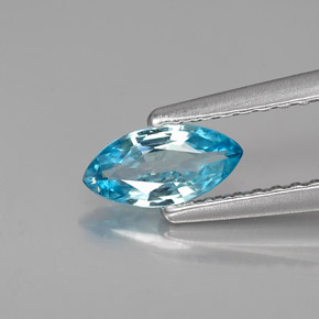 Circón azul natural de 0,50 ct, marquesa, VVS