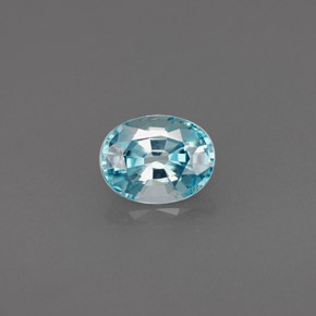 Circón azul natural de 0,82 ct, corte óvalo, VVS-VS