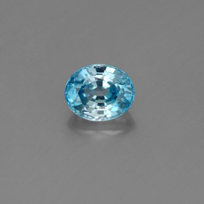 Circón azul natural de 1,06 ct, corte óvalo, VVS-VS