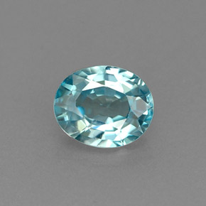 Circón azul natural de 1,00 ct, corte óvalo, VVS