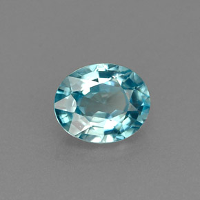 Circón azul natural de 1,00 ct, corte óvalo, VVS