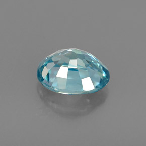 Circón azul natural de 0,98 ct, corte óvalo, VVS