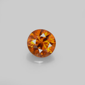 Circón Naranja natural de 0.63 ct, Corte Redondo, VVS-VS