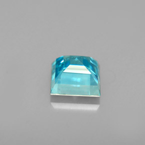 Circón azul natural de 1,00 ct, cuadrado, SI