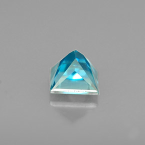 Circón azul natural de 0,72 ct, cuadrado, VS