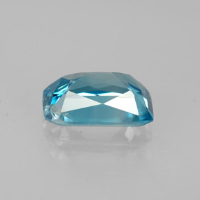 Circón azul natural de 1,26 ct, corte esmeralda, VS-SI