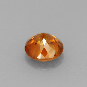 Circón naranja natural de 0,94 ct, corte redondo, VVS-VS