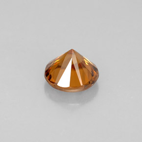 Circón naranja natural de 0,93 ct, corte redondo, VVS-VS