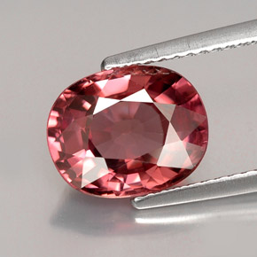 Circón rosa natural de 4,18 ct, corte óvalo, VVS