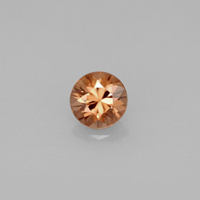 Circón naranja natural de 1,01 ct, corte redondo, VVS