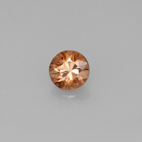 Circón naranja natural de 1,01 ct, corte redondo, VVS
