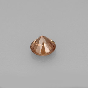 Circón naranja natural de 1,01 ct, corte redondo, VVS