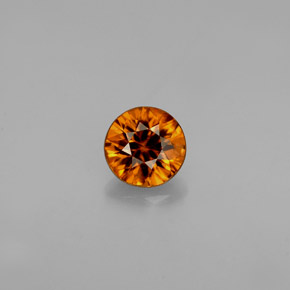 Circón naranja natural de 0,91 ct, corte redondo, VVS-VS