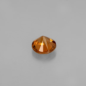 Circón naranja natural de 0,91 ct, corte redondo, VVS-VS