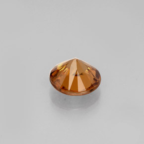 Circón naranja natural de 0,99 ct, corte redondo, VVS
