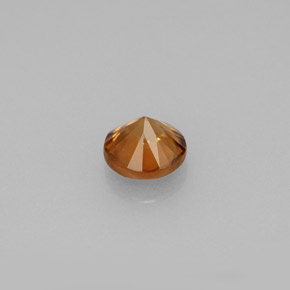 Circón naranja natural de 1,01 ct, corte redondo, VVS-VS