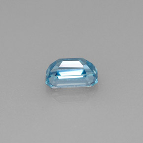 Circón Azul natural de 0.94 ct, corte esmeralda, VVS