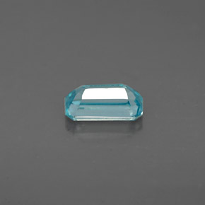 Circón azul natural de 0,88 ct, corte esmeralda, VVS