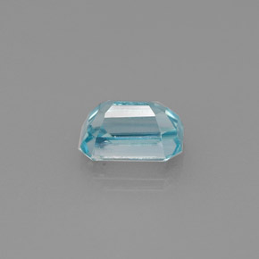 Circón azul natural de 1,11 ct, corte esmeralda, VVS