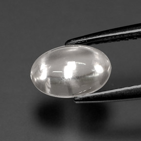 Circón blanco natural de 1,72 ct, corte óvalo, transparente